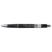 Eenvoudig Zakelijk Logo Aangepaste Tekst Zwart Wit Pen (Voorkant)
