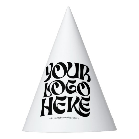 Eenvoudig Zakelijk Logo en Tekst Grappig Feesthoedjes (Voorkant)