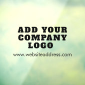 Eenvoudig zakelijk logo en URL bedrijfslogo Raamsticker (Vel 3)