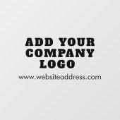 Eenvoudig zakelijk logo en URL bedrijfslogo Raamsticker (Vel)