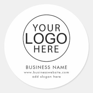 Eenvoudig Zakelijk Logo en Website Ronde Sticker