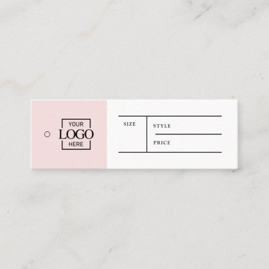 Eenvoudig Zakelijk Logo Label Kleding Prijs Hang T (Voorkant)