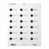 Eenvoudig zakelijk Logo Modern verzendadres Etiket (Full Sheet)