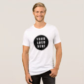 Eenvoudig Zakelijk Logo Werknemers Aangepast Tri-Blend Shirt (Voorkant volledig)