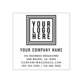 Eenvoudig zakelijk of bedrijfslogo retouradres rubberstempel (Afrduk)