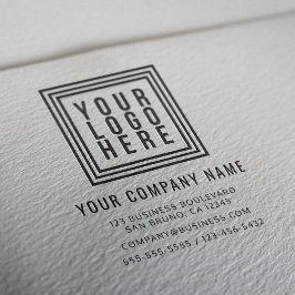 Eenvoudig zakelijk of bedrijfslogo retouradres rubberstempel