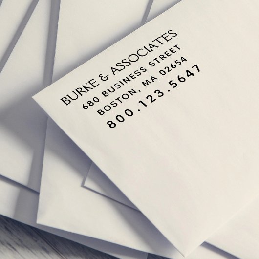 Eenvoudig zakelijk retouradres  zelfinktende stempel