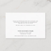 Eenvoudig zakelijk script Bedankt Visitekaartje (Achterkant)