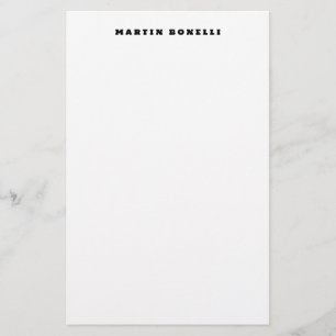 Eenvoudig Zakelijk Zwart & Wit Minimalistisch Briefpapier
