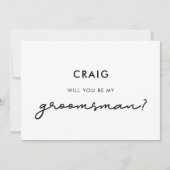 Eenvoudig Zal jij mijn groomsman-kaart zijn? Kaart (Voorkant)