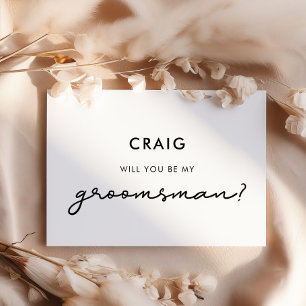 Eenvoudig Zal jij mijn groomsman-kaart zijn? Kaart