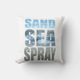Eenvoudig Zand Zee Spray Classic Beach Life Slogan Kussen