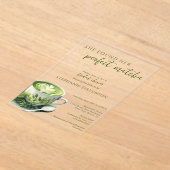 Eenvoudig, ze vond haar perfecte matcha Vrijgezell Acryl Uitnodigingen (Laagn)