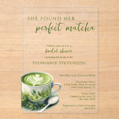 Eenvoudig, ze vond haar perfecte matcha Vrijgezell Acryl Uitnodigingen (Voorkant)