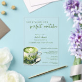 Eenvoudig, ze vond haar perfecte matcha Vrijgezell Acryl Uitnodigingen (Insitu (Huwelijk))