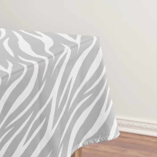 Eenvoudig zebraprint grijs wit leuk modern patroon tafelkleed (Voorbeeld)
