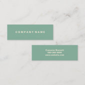 Eenvoudig Zee Schuimgroen Mini Visitekaartje (Voorkant / Achterkant)
