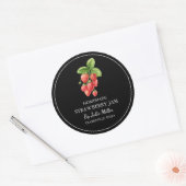 Eenvoudig zelfgemaakt aardbeienjam label (Envelop)