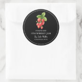 Eenvoudig zelfgemaakt aardbeienjam label (Tas)