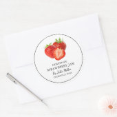 Eenvoudig zelfgemaakt aardbeienjam label (Envelop)