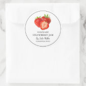 Eenvoudig zelfgemaakt aardbeienjam label (Tas)