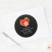Eenvoudig zelfgemaakt aardbeienjam label (Envelop)