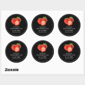 Eenvoudig zelfgemaakt aardbeienjam label (Vel)