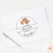 Eenvoudig zelfgemaakt amandelolielabel ronde sticker (Envelop)