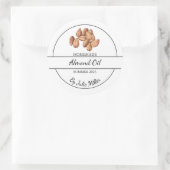 Eenvoudig zelfgemaakt amandelolielabel ronde sticker (Tas)