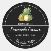 Eenvoudig zelfgemaakt ananas extract label (Voorkant)