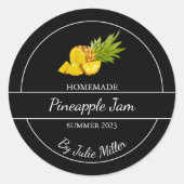 Eenvoudig Zelfgemaakt Ananas Jam Label (Voorkant)