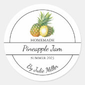 Eenvoudig Zelfgemaakt Ananas Jam Label (Voorkant)