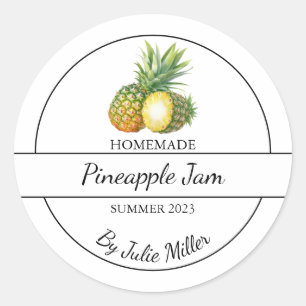 Eenvoudig Zelfgemaakt Ananas Jam Label