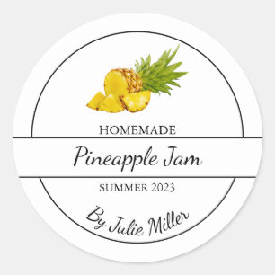 Eenvoudig Zelfgemaakt Ananas Jam Label