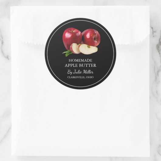 Eenvoudig zelfgemaakt Apple Butter Label (Tas)