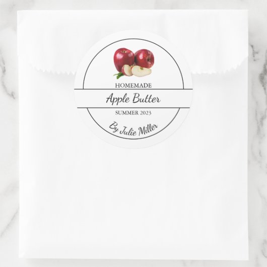 Eenvoudig zelfgemaakt Apple Butter Label (Tas)