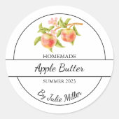 Eenvoudig zelfgemaakt Apple Butter Label (Voorkant)