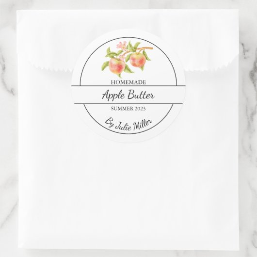 Eenvoudig zelfgemaakt Apple Butter Label (Tas)