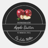 Eenvoudig zelfgemaakt Apple Butter Label (Voorkant)