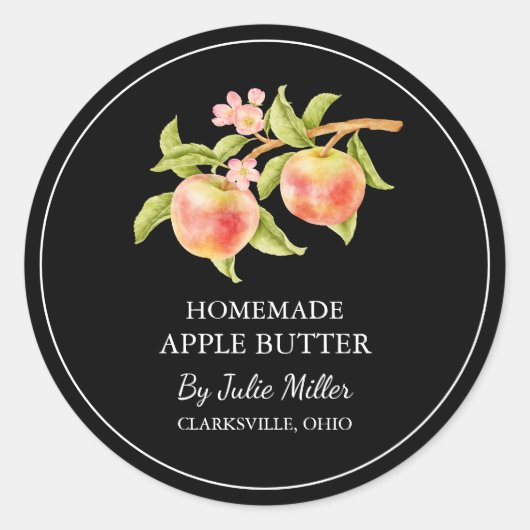 Eenvoudig zelfgemaakt Apple Butter Label (Voorkant)