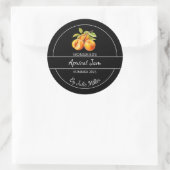 Eenvoudig Zelfgemaakt Apricot Jam Label Zwart (Tas)