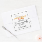 Eenvoudig zelfgemaakt bakken vierkant label (Envelop)