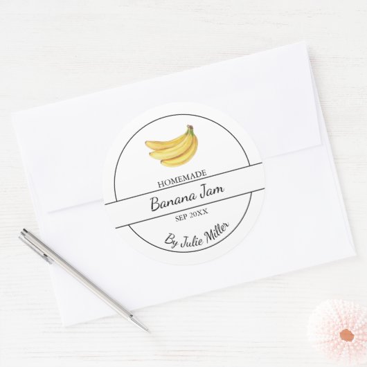 Eenvoudig zelfgemaakt Banana Jam Label (Envelop)