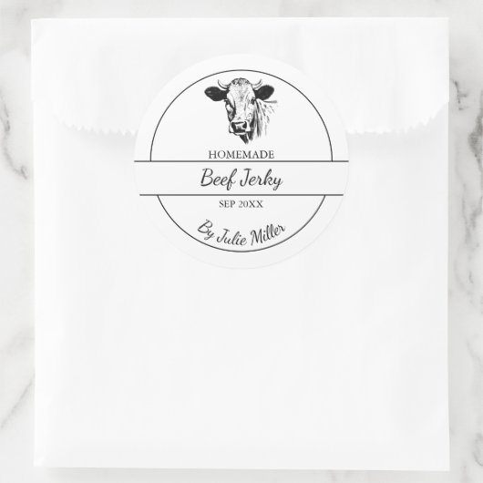 Eenvoudig Zelfgemaakt Beef Jerky Label (Tas)