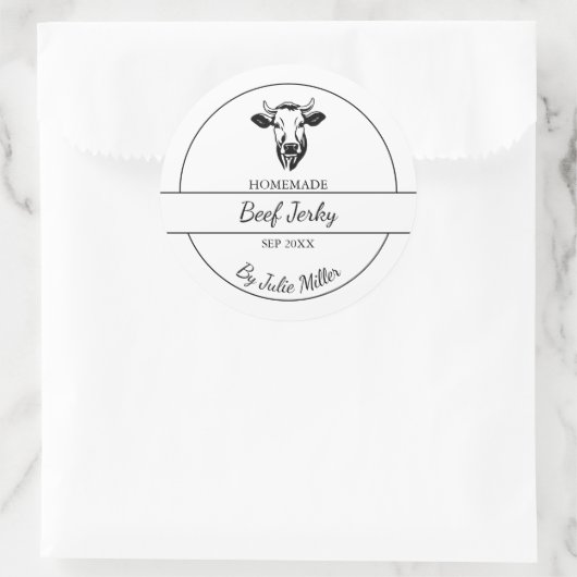 Eenvoudig Zelfgemaakt Beef Jerky Label (Tas)