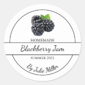 Eenvoudig zelfgemaakt BlackBerry Jam Label (Voorkant)