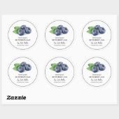 Eenvoudig zelfgemaakt Blueberry Jam Label (Vel)