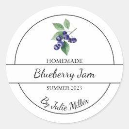 Eenvoudig zelfgemaakt Blueberry Jam Label
