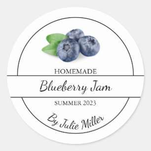 Eenvoudig zelfgemaakt Blueberry Jam Label