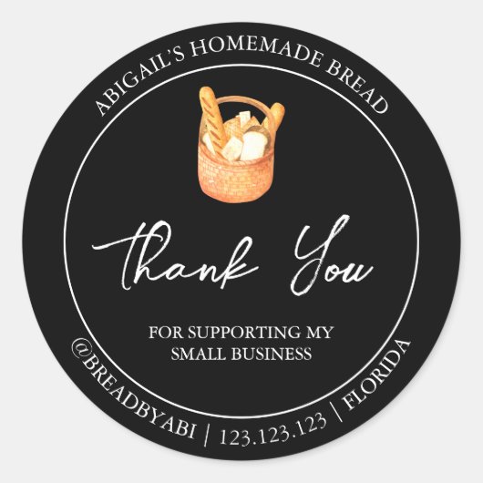 Eenvoudig zelfgemaakt brood dank je label (Voorkant)